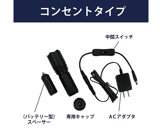 64-6428-75 ブラックライト エコノミー（ワイド照射）タイプ コンセントタイプ 375nm UV-275NC375-01WDC 【AXEL】  アズワン