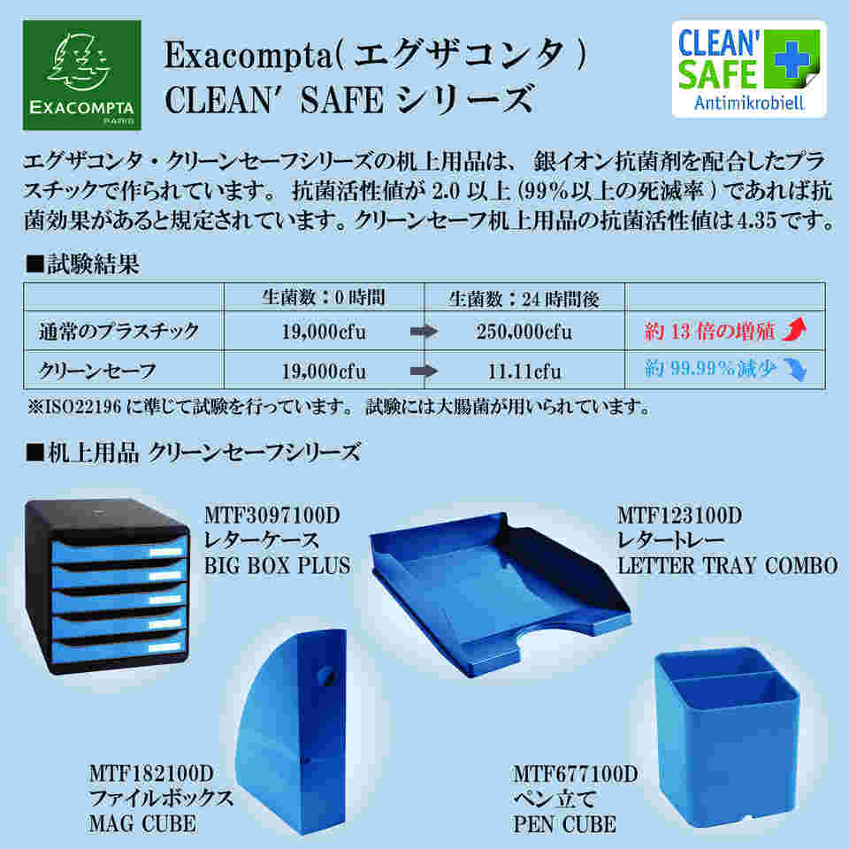 64-6429-79 レタートレーコンボ Clean' Safe 10個セット MTF123100D