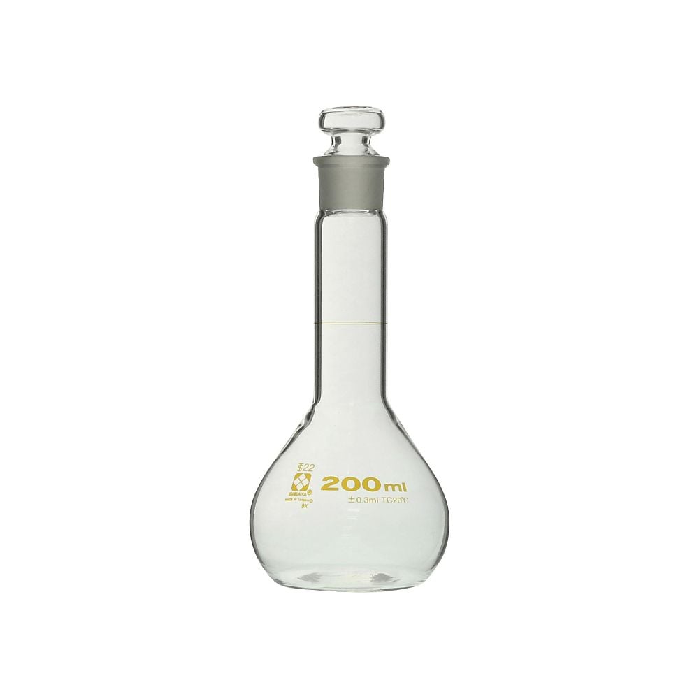 64-6432-30-24 メスフラスコ 短形 200mL JCSS校正証明書付 238-2