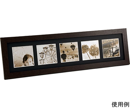 ましかく窓フレーム　5窓　ブラウン