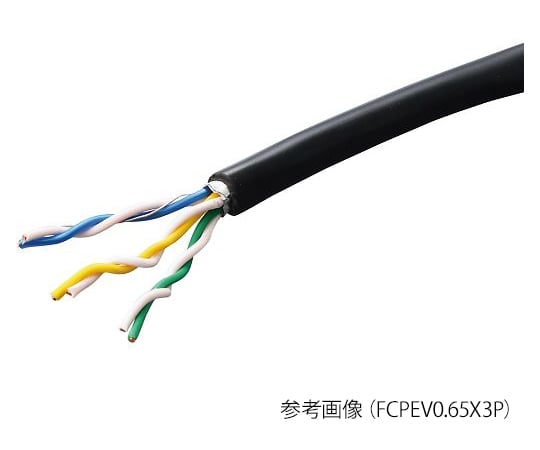 着色識別ポリエチレン絶縁ビニルシースケーブル　30m