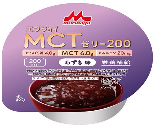 64 6480 65 エンジョイmctゼリー200 栄養補助食品 あずき味 24個入 655605 Axel アズワン
