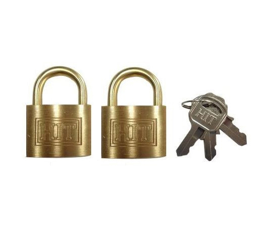 HIT　シリンダー南京錠　同一番号　35mm　2個入