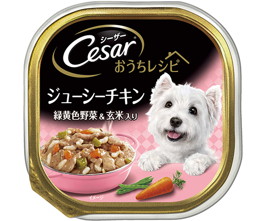 シーザー　おうちレシピ　ジューシーチキン　緑黄色野菜＆玄米入り　100g