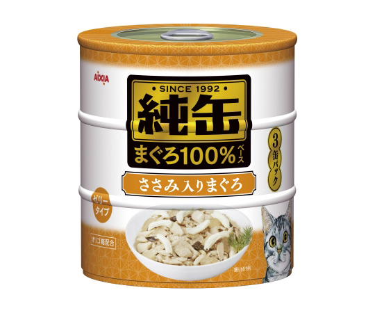 取扱を終了した商品です］純缶3P ささみ入りまぐろ 375g（125g×3缶