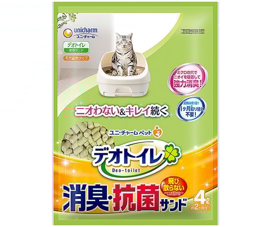 デオトイレ　飛び散らない消臭・抗菌サンド　4L