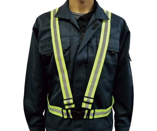 高輝度安全伸縮ベスト　蛍光イエロー