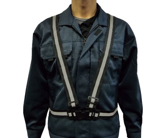 高輝度安全伸縮ベスト　ブラック