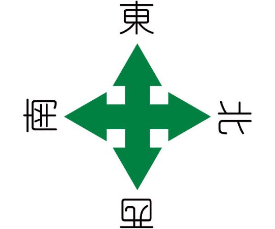 クレーン標識　450角　天井取付タイプ　東西南北