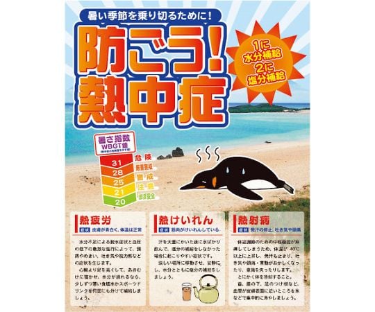 熱中症注意看板　防ごう熱中症WBGT値1100×1400