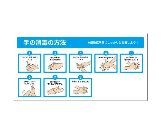 TS-01　手の消毒の方法　ポリセーム　300x600