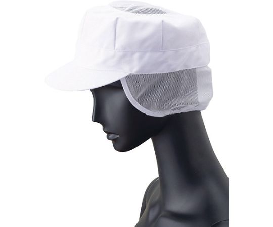 八角帽子メッシュ付　ホワイト
