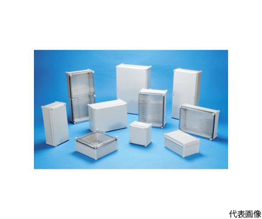 防水・防塵ボックス　透明/ホワイトグレー　190×280×178