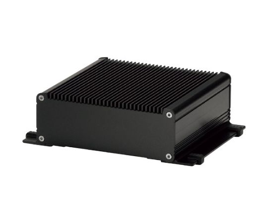 フランジ足付ヒートシンクアルミケース　ブラック