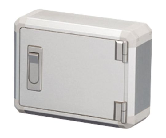 開閉式コントロールボックス　鍵付タイプ　シルバー/グレー