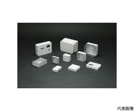 防水・防塵ポリカボックス　ホワイトグレー　125×175×60