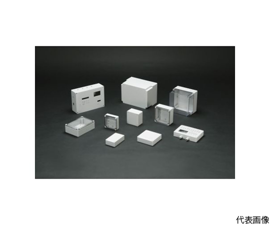 防水・防塵ポリカボックス　透明/ホワイトグレー　125×175×75