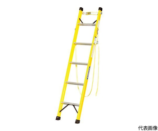 FRP製1連はしご　FRP-1L型　ポールグリップ付き　2.4m