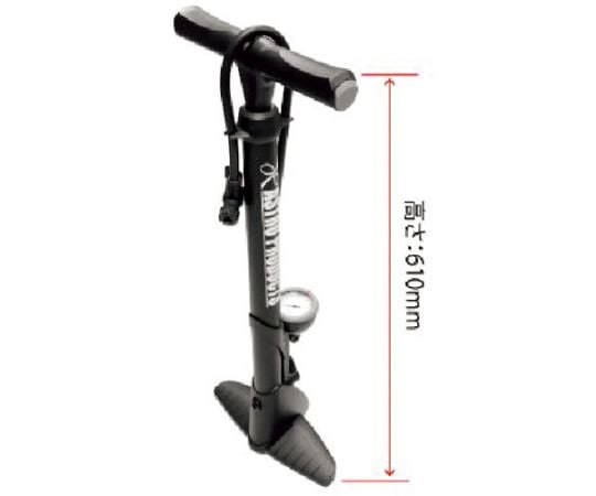 バイシクルフロアポンプ　ゲージ付