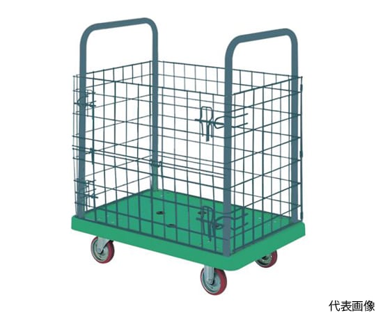 樹脂製金網付台車
