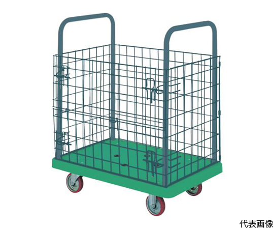 樹脂製金網付台車