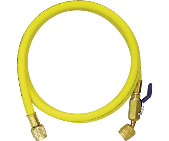 1/4　チャージングホースプラス2　ボールバルブ付　244cm　黄
