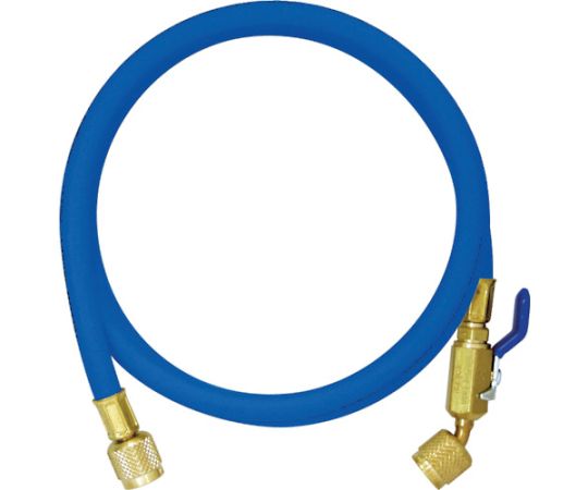 1/4　チャージングホースプラス2　ボールバルブ付　244cm　青