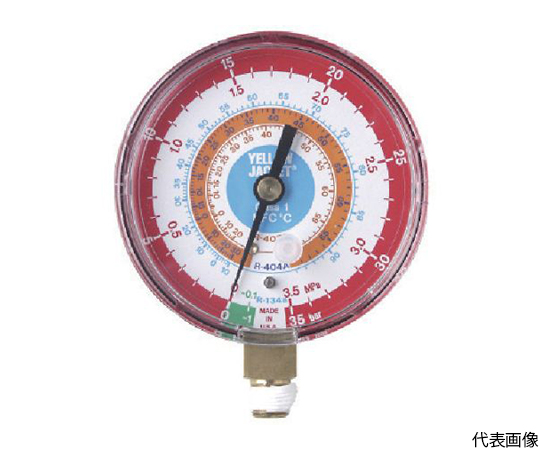 R407C等用マニホールドゲージ　高圧連成計　φ80mm