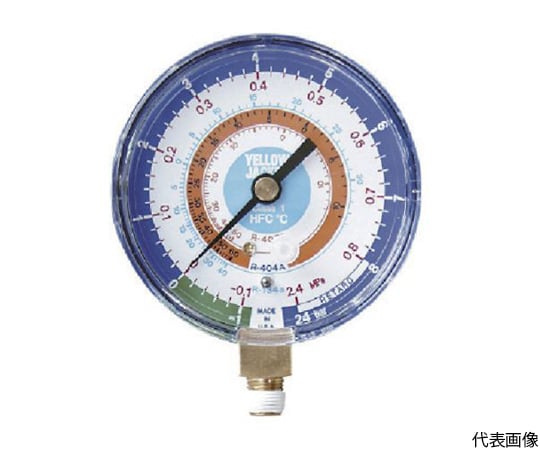 R407C等用マニホールドゲージ　低圧連成計　φ80mm