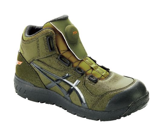 アシックス 安全靴 BOA CP304 スモッググリーン × グラファイトグレー