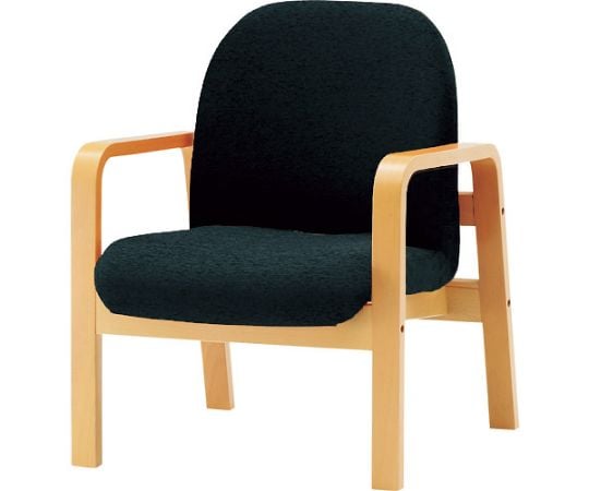 ロビーチェア　1人掛肘付　ノワール