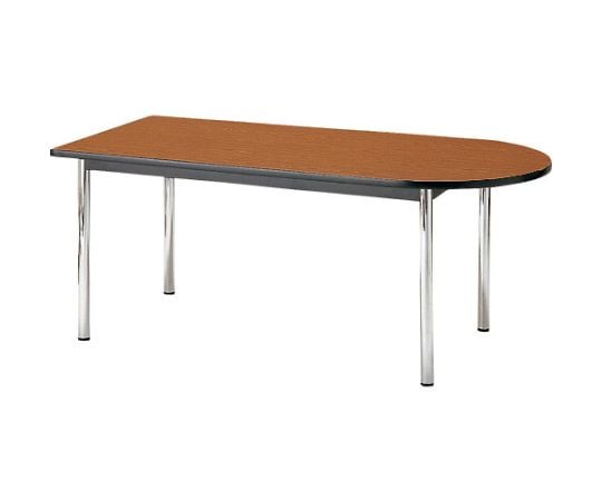 ミーティングテーブル　半楕円型　1500×750mm　チーク