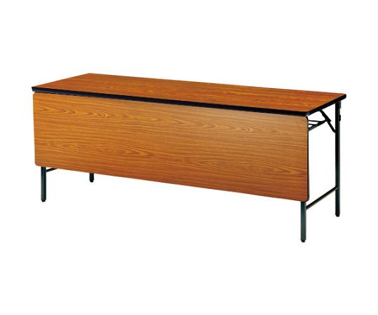 折りたたみテーブル棚付パネル付　1800×450mm　チーク