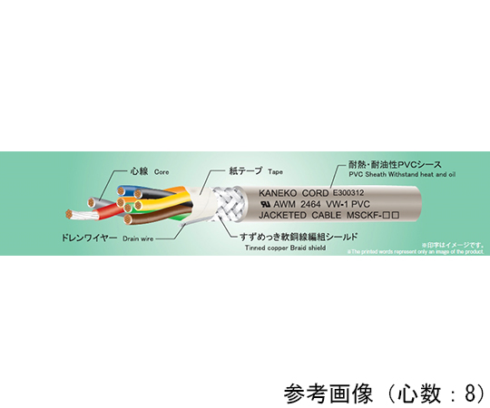 信号ケーブルシリーズ　シールド付　UL2464　AWG28　電子機器配線用ケーブル　10P