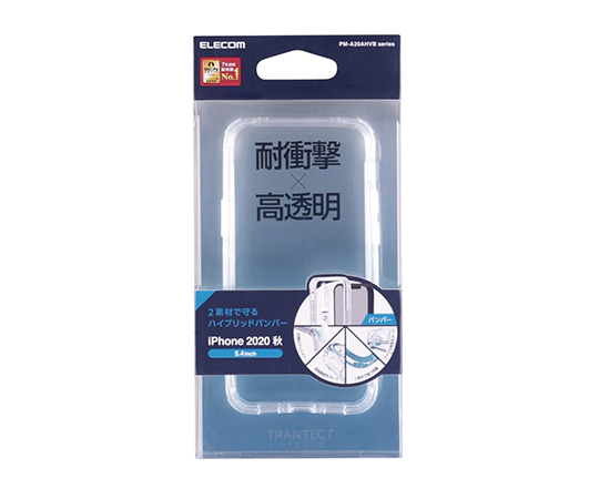 64 7707 28 Iphone 12 Mini用ハイブリッドバンパーケース クリア Pm 0ahvbcr Axel アズワン