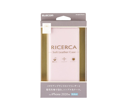 iPhone 12 mini用レザーケース 手帳型 RICERCA(Coronet) ローザ