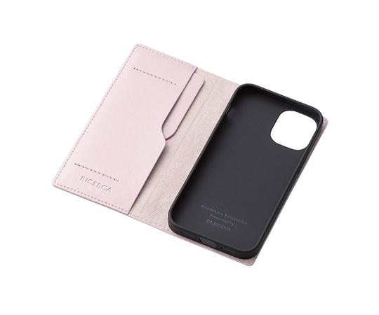 iPhone 12 mini用レザーケース 手帳型 RICERCA(Coronet) ローザ