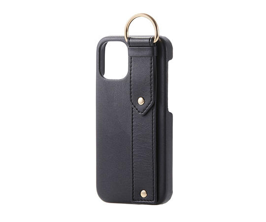 iPhone 12 mini用レザーケース オープン RICERCA(Coronet) ネロ