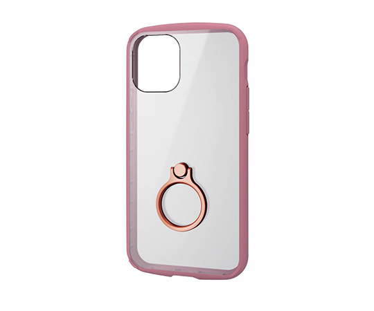 iPhone 12 mini用ハイブリッドケース TOUGH SLIM LITE フレームカラー リング付き ピンク