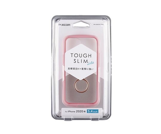 iPhone 12 mini用ハイブリッドケース TOUGH SLIM LITE フレームカラー リング付き ピンク