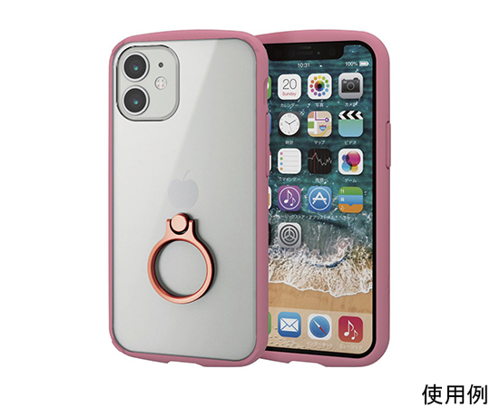 iPhone 12 mini用ハイブリッドケース TOUGH SLIM LITE フレームカラー リング付き ピンク