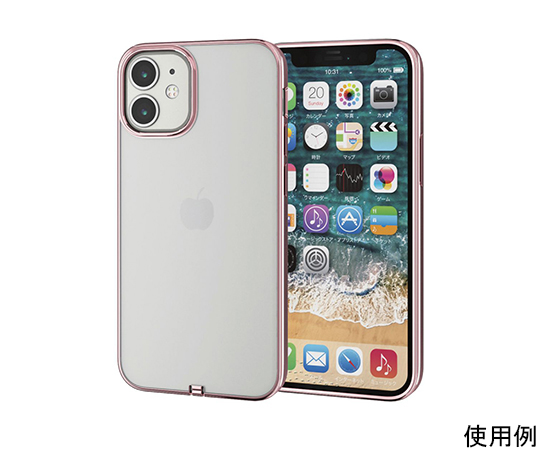 iPhone 12 mini用ソフトケース サイドメッキ 極み ローズゴールド