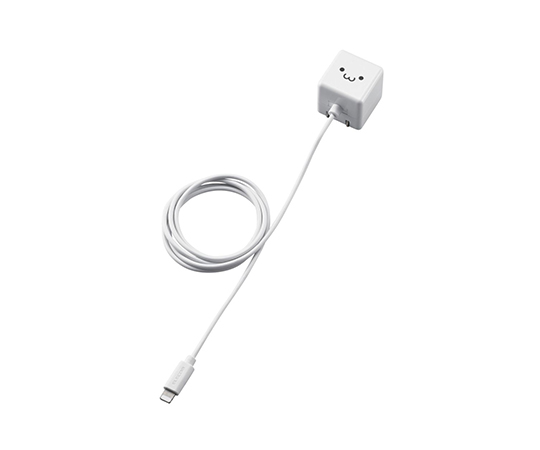 LightningAC充電器　1.0A出力　ケーブル一体　1.0m　ホワイトフェイス