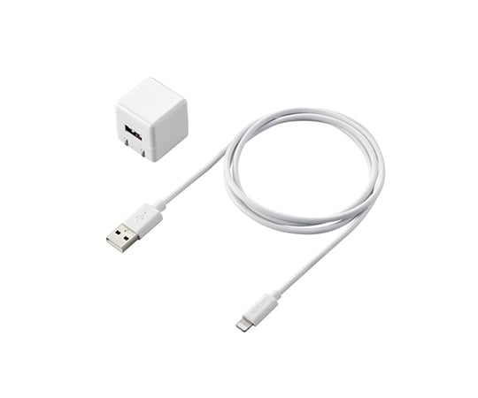 LightningAC充電器　1.0A出力　ケーブル同梱　1.0m　ホワイト