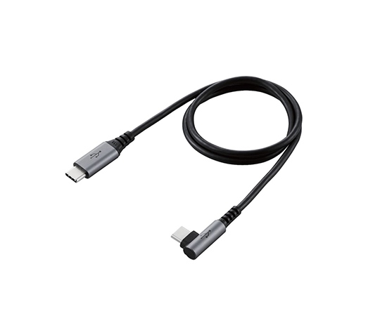 USB2.0ケーブル　C-Cタイプ　L字コネクタ　認証品　PD対応　3A出力　0.5m　ブラック　U2C-CCL05NBK