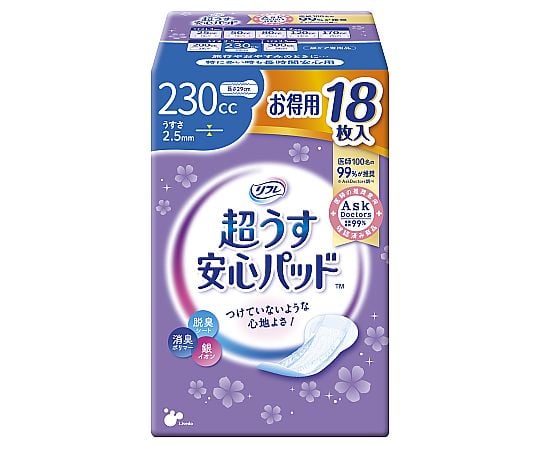 リフレ　超うす安心パッド　お得用パック　230cc　18枚×24袋