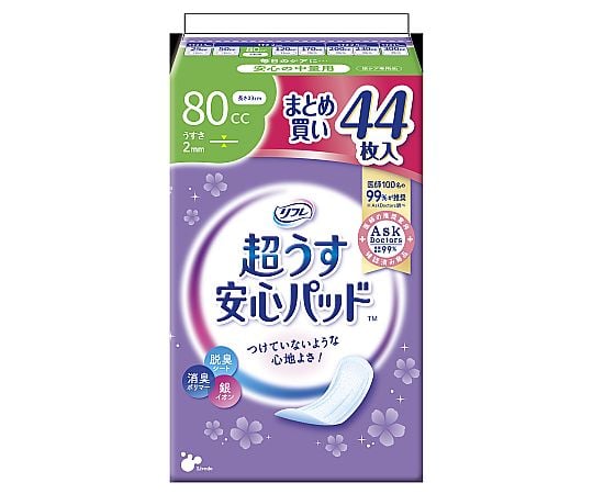 リフレ　超うす安心パッド　まとめ買いパック　80cc　44枚×12袋