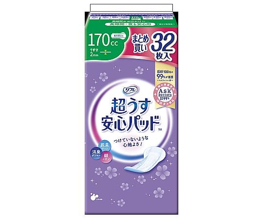 リフレ　超うす安心パッド　まとめ買いパック　170cc　32枚×18袋