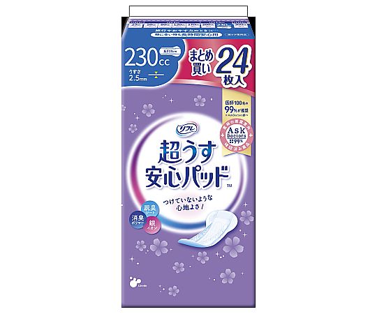 リフレ　超うす安心パッド　まとめ買いパック　230cc　24枚×18袋