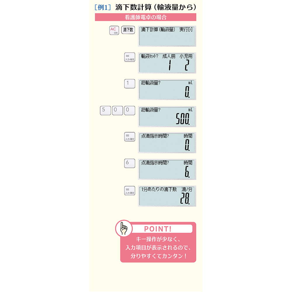 64-7734-94 看護師向け専用計算電卓 SP-100NU 【AXEL】 アズワン